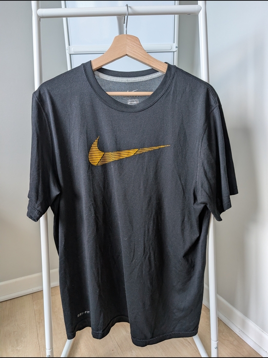 Nike Other - Nike Black Short-Sleeve Tee with Gold Swoosh